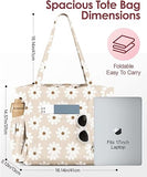 Load image into Gallery viewer, Cute Corduroy Tote Bag for Women - Large Capacity Multi-Pocket Shoulder Bag with Zipper